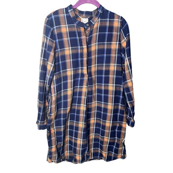 Mo : Vint Shirt Dress Women's Sz Small Plaid Soft Southwestern 100% Cotton Cozy - Picture 1 of 8